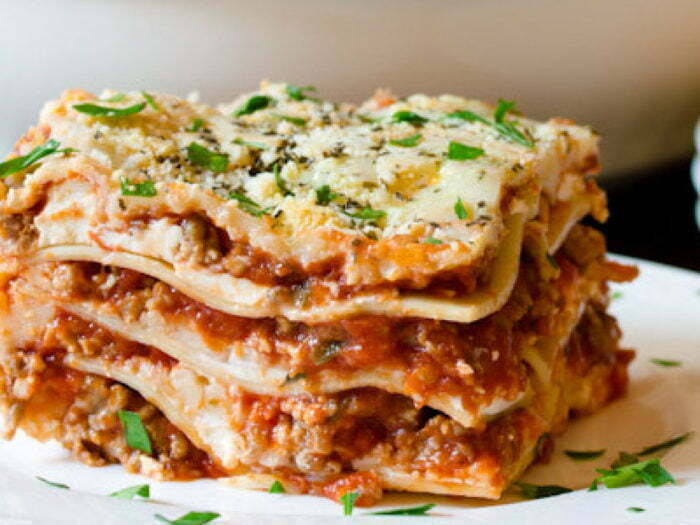 Lasagne rapide à la saucisse et aux champignons