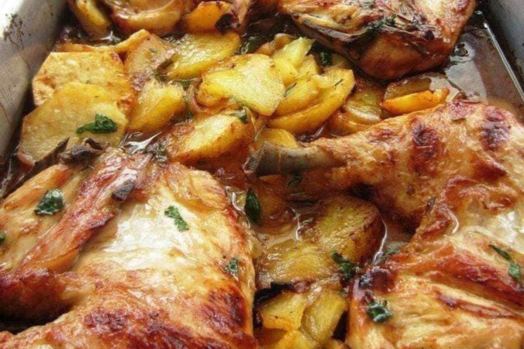 Poulet au four avec pomme de terre