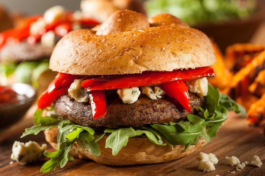Burger aux champignons Portobello - recette végétarienne